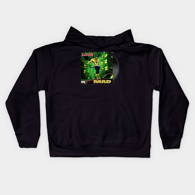 Mad Cage Kids Hoodie by BlackActionTeesOnDemand